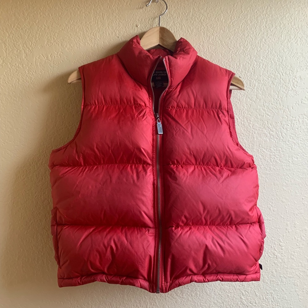 *SOLD AT CONSIGNMENT!* Vintage Polo Ralph Lauren Red Puff Vest 90s size M